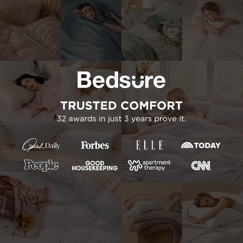 Bedsure King Duvet Cover Set - Oversized Light Brown 3-Piece Soft Prewashed Cotton-Like Polyester, 120x98 Inches with Zipper Closure & 2 Pillow Shams