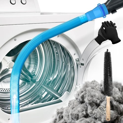 Holikme Dryer Vent Cleaner Kit - 3 Essential Tools for Quick Lint Removal | Compatible with Most Vacuums