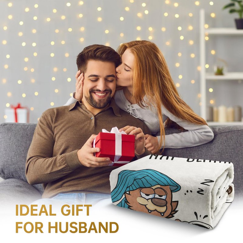 SteadStyle Funny Husband Gifts, Unique Husband Birthday Gift Blanket, Anniversary Wedding Valentines Day from Wife, Soft Blanket for Him 60" x 50"