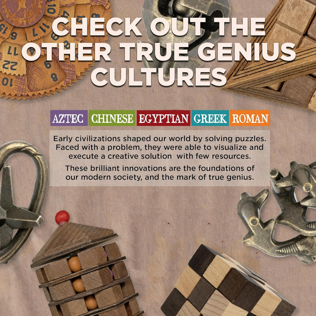 Project Genius Caesar's Calendar - 365+ Wood Puzzle-A-Day Challenge | Brainteaser Gift for All Ages