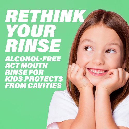 ACT Kids Anticavity Fluoride Rinse - Wild Watermelon Flavor | 16.9 fl. oz. with Accurate Dosing Cup, Alcohol-Free