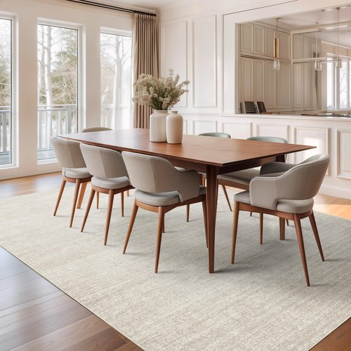 Valenrug Washable Rugs 6x9 - Ultra Thin Stain Resistant 6x9 Rugs for Living Room, Non Slip Backing 0.25" Low Pile Rugs for Bedroom, Folable Machine Washable Area Rug (6x9, Beige)