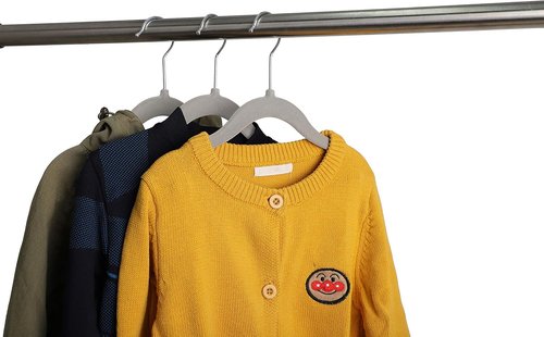 Finnhomy Non-Slip Baby & Kids Velvet Hangers - 20-Pack Heavy-Duty Clips, Space-Saving Gray