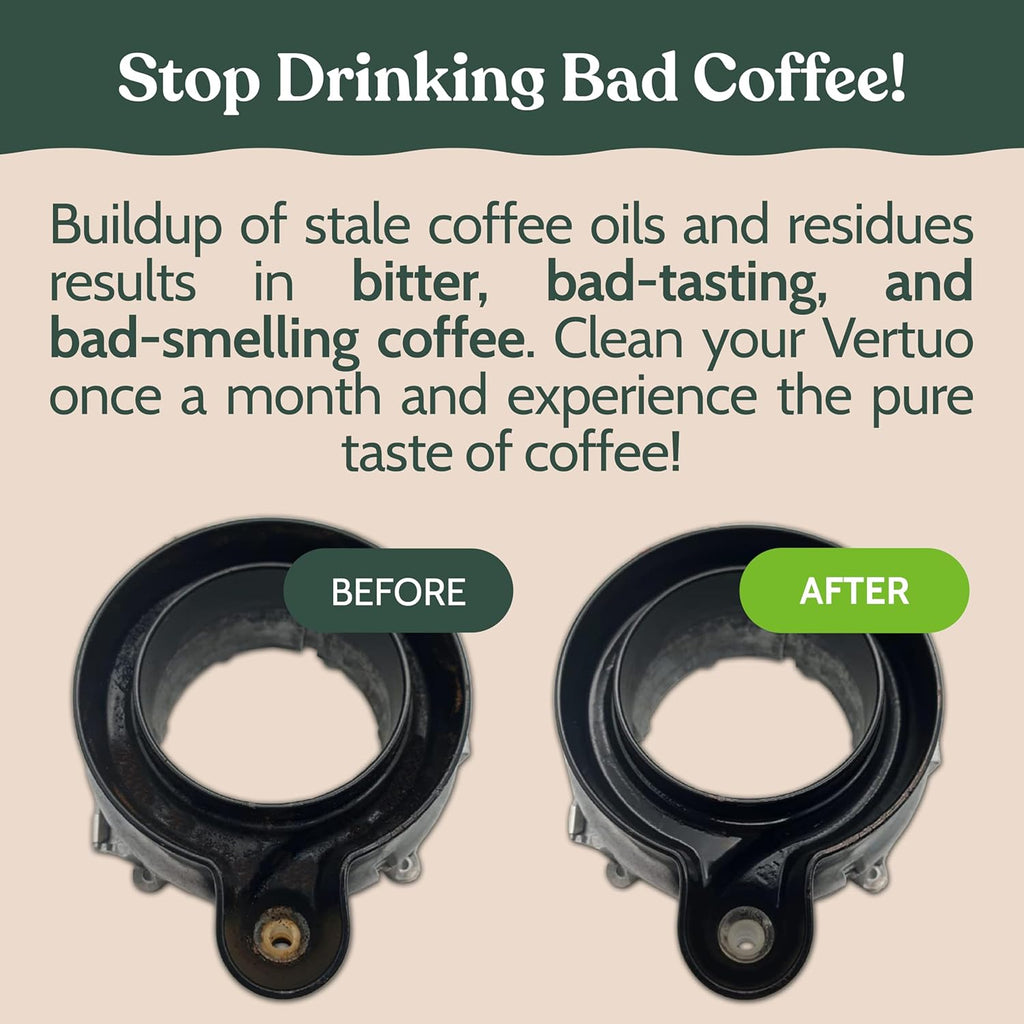 Roobi Nespresso Vertuoline Cleaning Kit - 1 Reusable Pod & 12 Eco-Friendly Tablets | 1-Year Supply