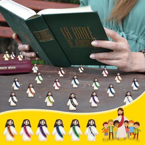Little Jesus Figures by 110 PCS - Mini Jesus Figurines for Easter, Baptism Gifts & Party Favors | 11 Colors