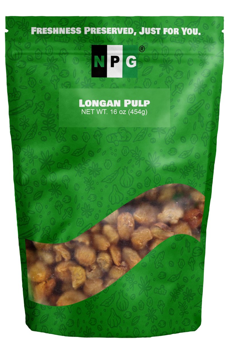 NPG Dried Longan Pulp 16 Oz, Meat Fruit, Gui Yuan, Lung Gan, No Additives, Edible, Perfect for Teas, Snacks, Desserts, Cooking, Premium Quality, Dragon Eye