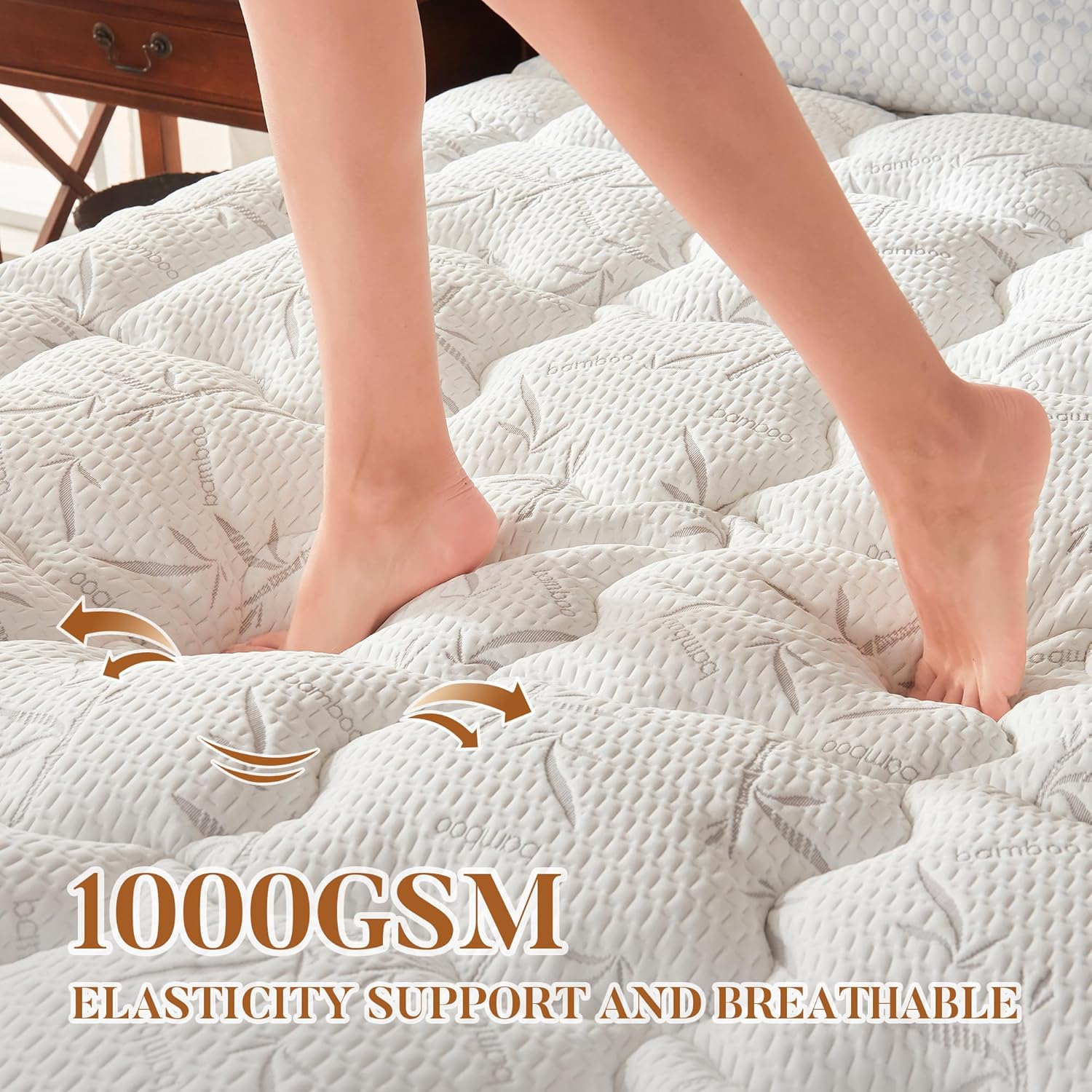 PRIMESOFT Waterproof Queen Mattress Topper - Thick Pillow Top for Back Pain Relief | 21-Inch Deep Pocket, Soft & Breathable (White)