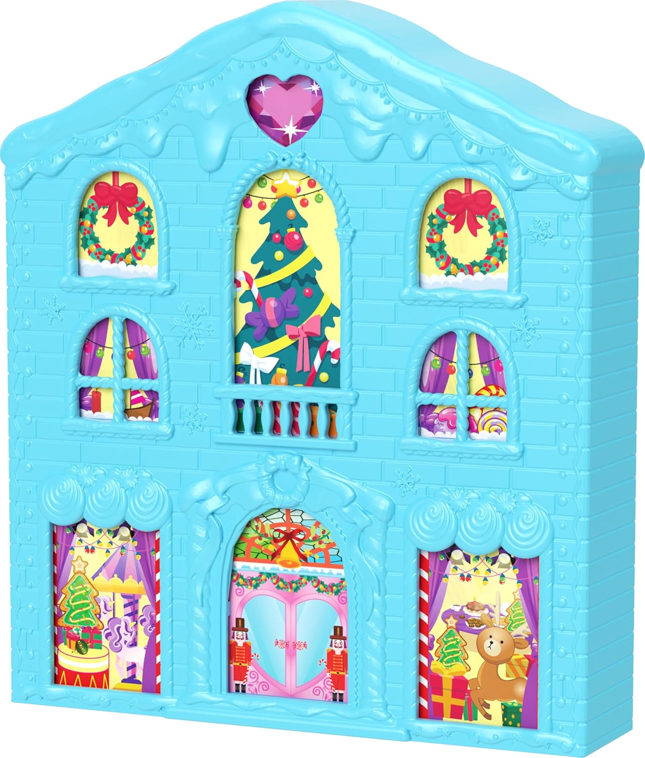 Polly Pocket Advent Calendar - Gingerbread House Playset with 24 Surprises & Holiday Accessories