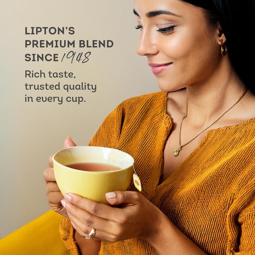 Lipton Yellow Label Finest Blend | Lipton Tea Bags | Black Tea | Unsweetened Instant Chai | 200 Grams (Pack of 4)