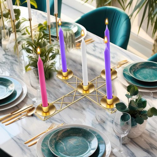 Jingmore Christmas Advent Candle Wreath Ring - Metal Holder for Pillar Candles | Rustic Table Centerpiece Decor