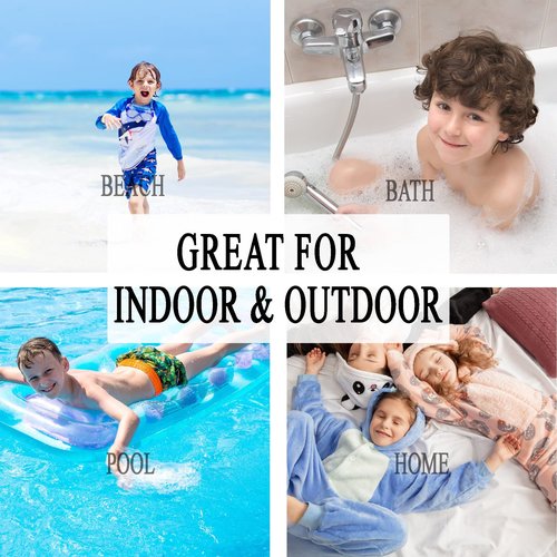 ARNUAETY Kids Hooded Beach Towel, Cartoon Car Cover Up for Beach Pool Bath, 59 x 29 Inch Super Absorbent Toddler Bath Towel for 3-8 Years Old