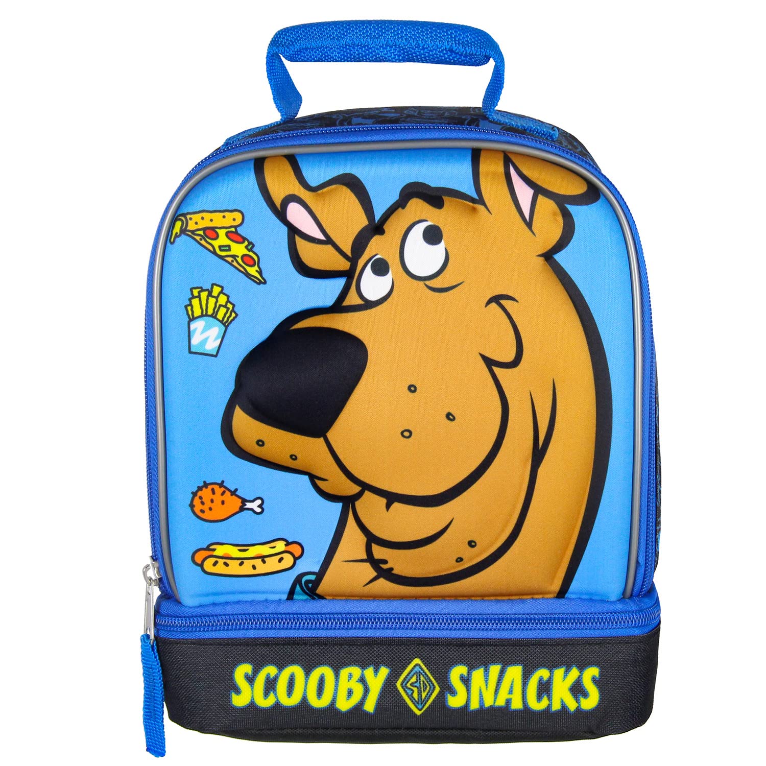 Scooby-Doo Scooby Snacks Dual Compartment Insulated Lunch Tote Bag 10"