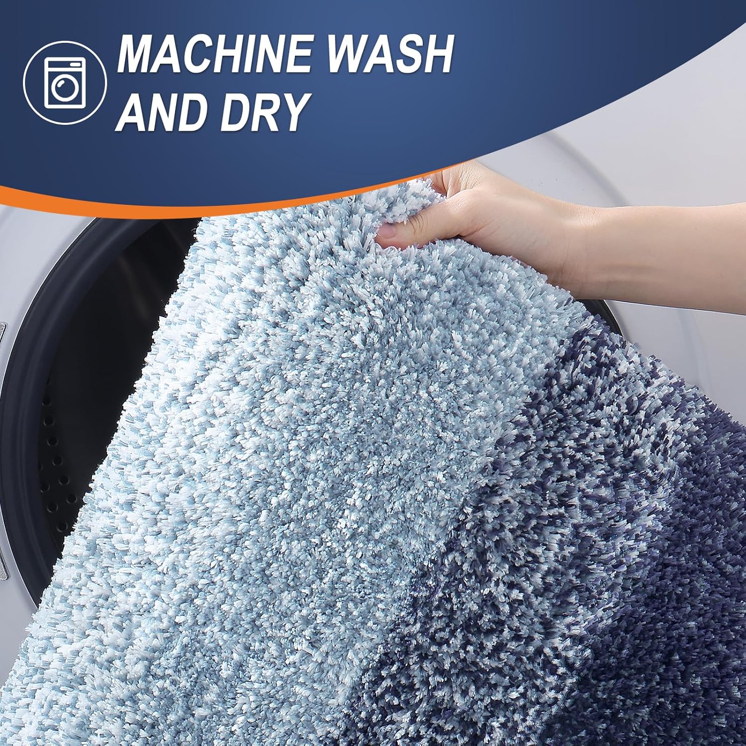 OLANLY Bathroom Rugs - Extra Soft Microfiber Mat | Quick Dry, Machine Washable, 30x20, Airy Blue