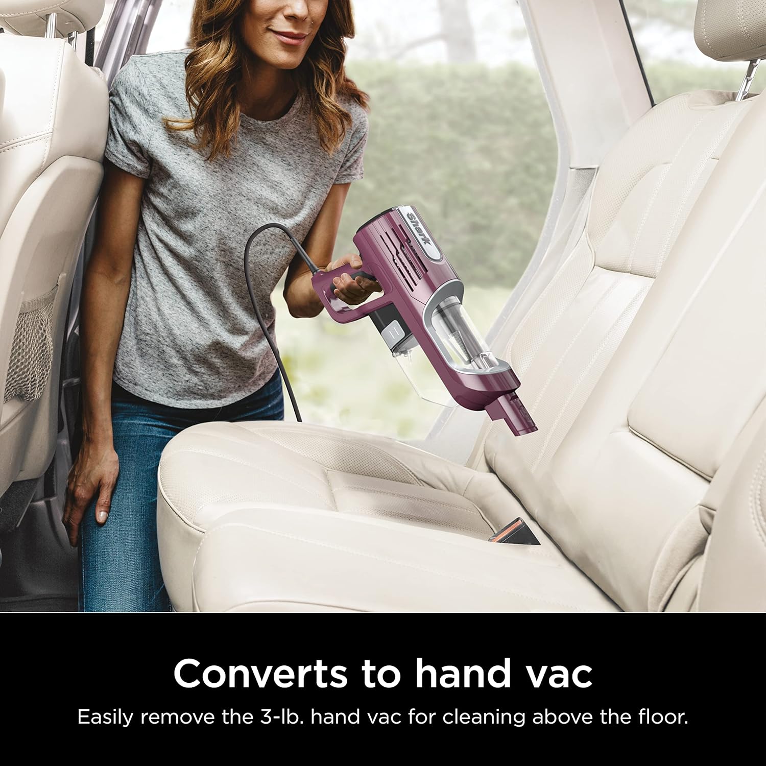 Shark HZ702 Ultralight PetPro Corded Stick Vacuum - PowerFins & Odor Neutralizer Technology | Wine Purple