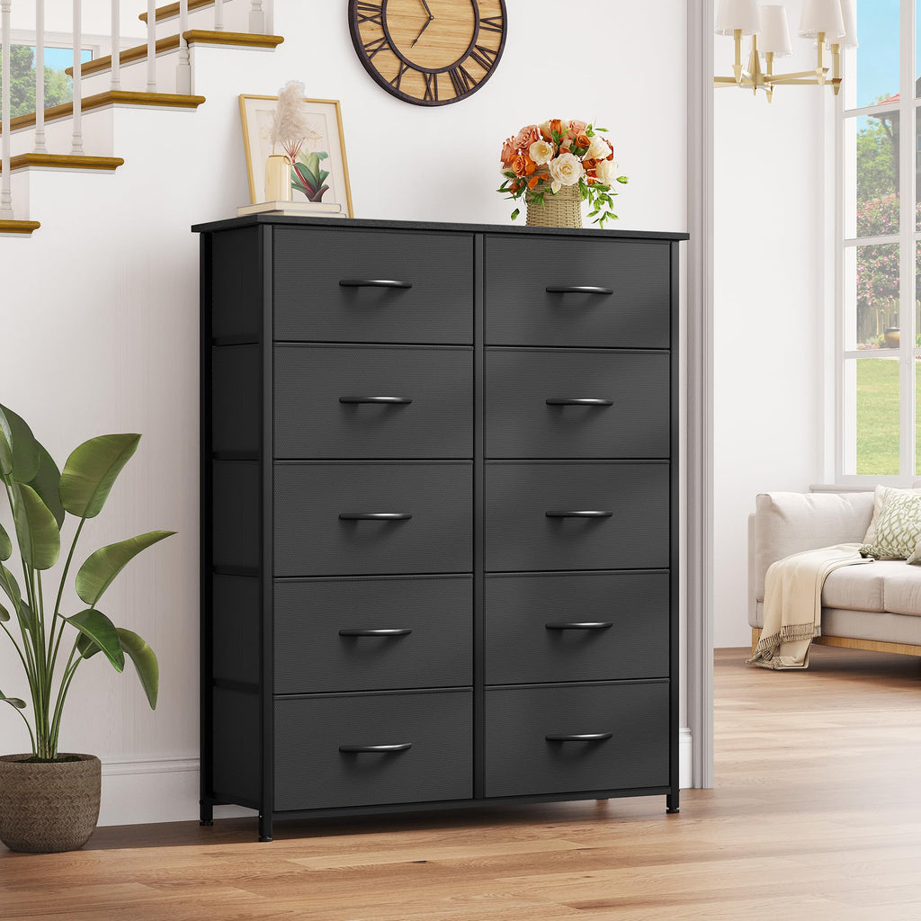 YITAHOME 10 Drawers Dresser, Fabric Storage Tower, Organizer Unit for Bedroom, Living Room, Hallway, Closets