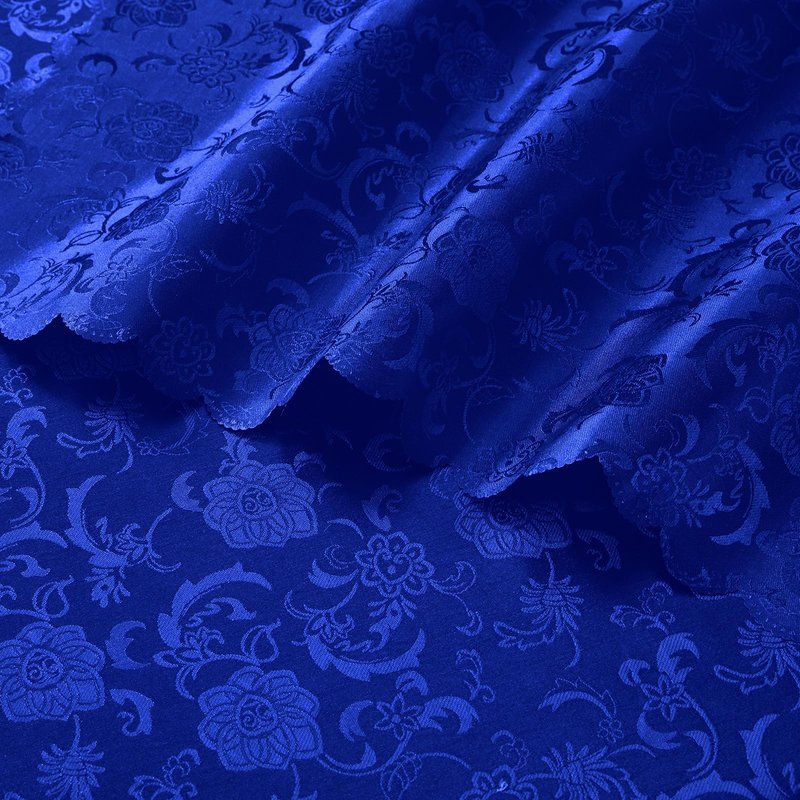 Cobedzy 60 Pack Royal Blue Satin Cloth Napkins, 17x17 Inch Satin Napkins Damask Cloth Napkins Jacquard Dinner Napkins Luxurious Cloth Napkin for Wedding Banquet Party Restaurant Dinner Decoration