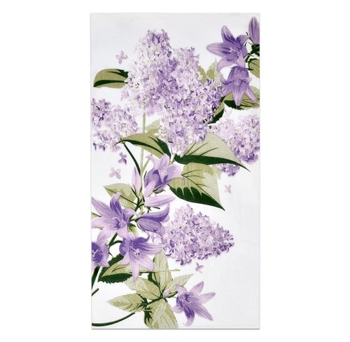 Gift Boutique 100 Lilac Floral Guest Napkins Disposable Purple Lavender Flowers Dinner Paper Hand Napkin for Spring Bathroom Powder Room Birthday Party Supplies