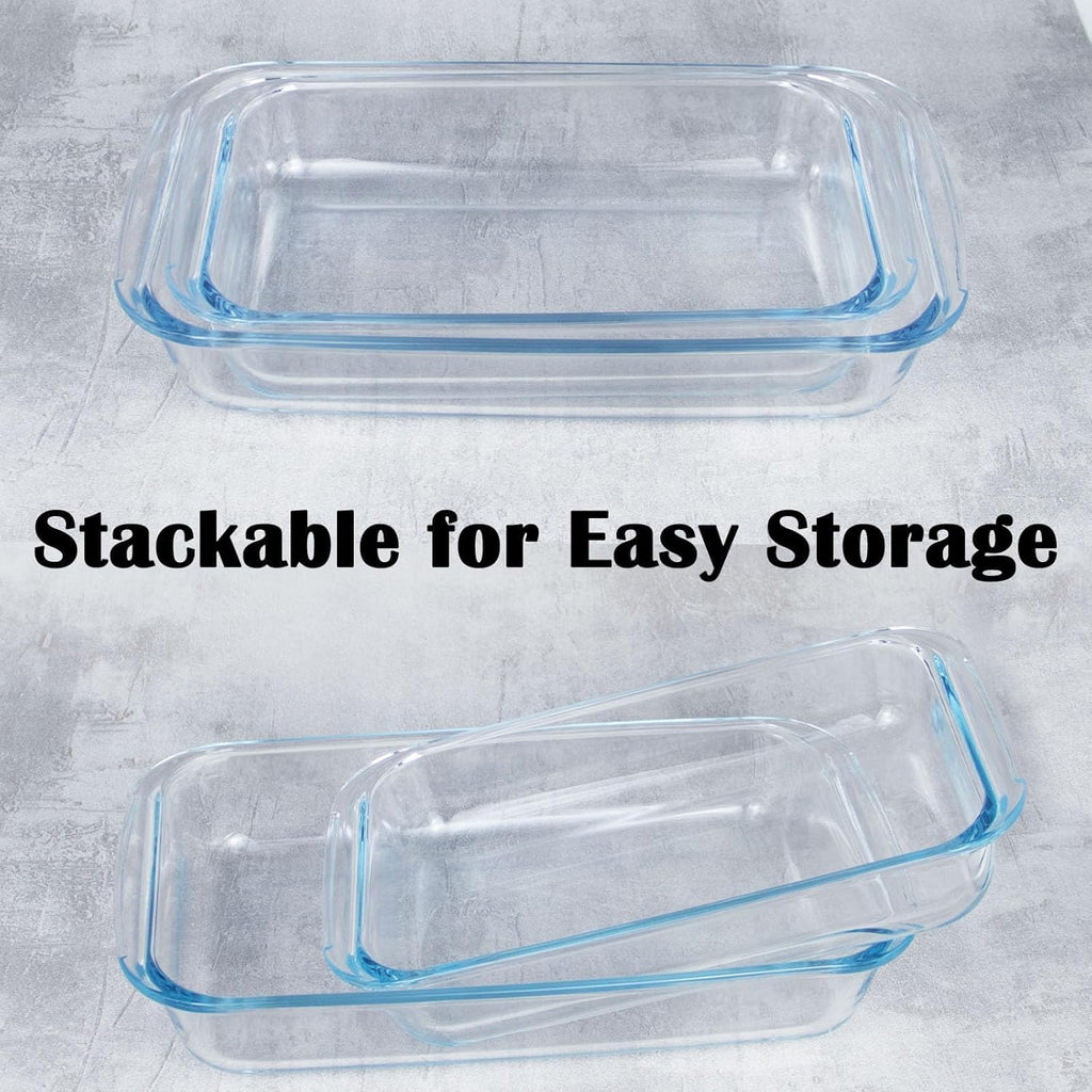 Skiennix Glass Baking Dish - 1L Casserole Pan for Oven | 10x6 Inch Durable Design