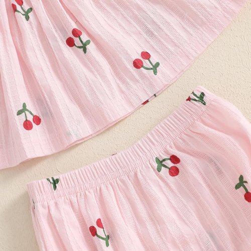 Mubineo Baby Girl Summer Outfit Set - Cute Ruffle Tops & Shorts - Infant Toddler Princess Style