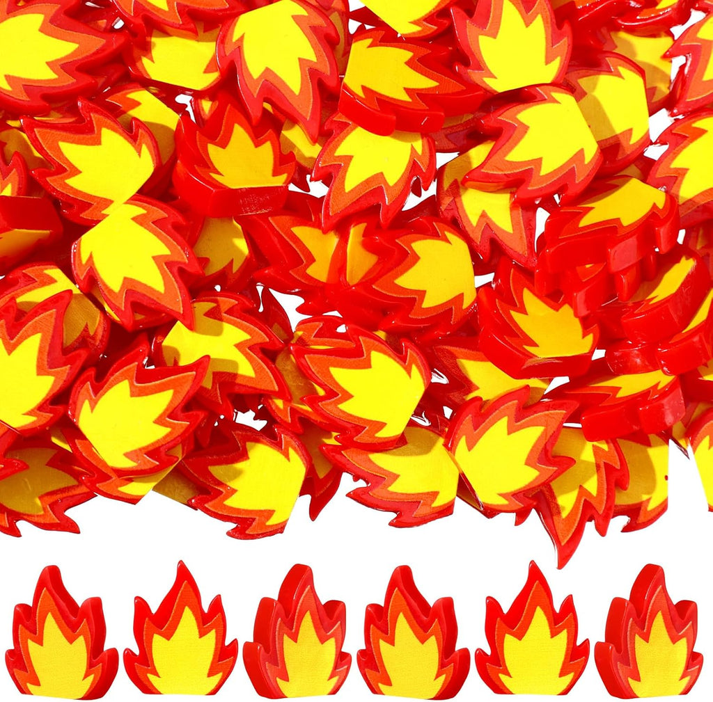 Seenelling Mini Resin Fire Figurines - 100 Pcs Realistic Flame Decor for DIY Crafts & Model Towns