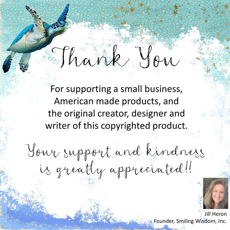 Smiling Wisdom | 20 Bulk Employee Staff Gifts | Mini Appreciation Greeting Cards and Turtle Keychain Gift Sets | 60 Pcs | Silver Sea Turtle