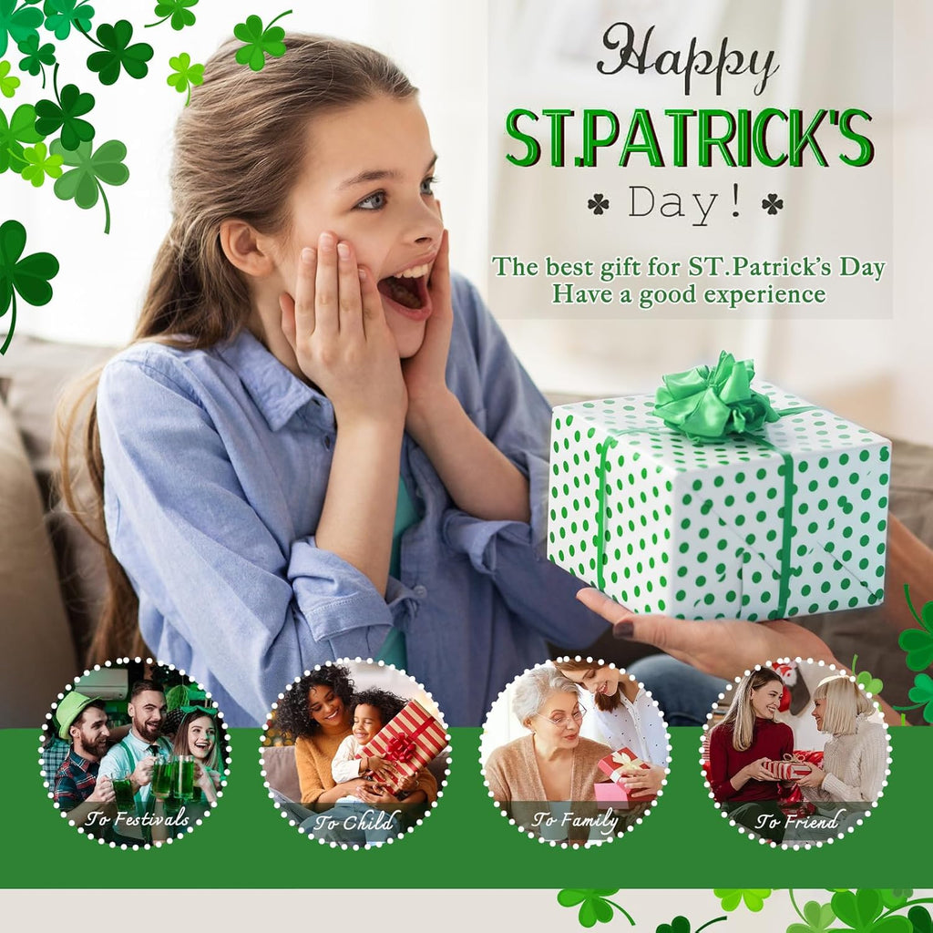 Uniboho St. Patrick's Day Gnomes - 3-Piece Green Irish Leprechaun Figurines for Home Decor