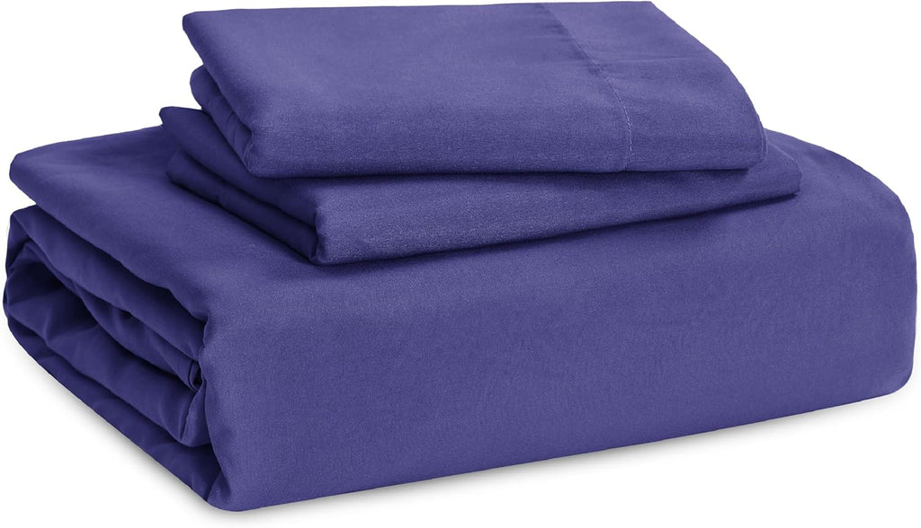 Bedsure Skipper Blue Duvet Cover Set - King Size 3-Piece Extra Soft Cotton-Like Polyester Bedding, 104x90 Inches with Zipper Closure & 2 Pillow Shams