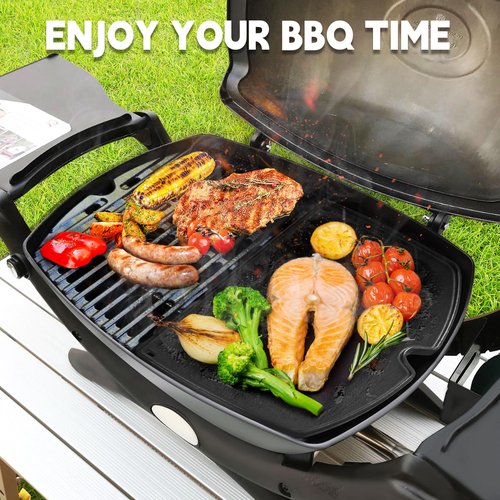 GGC 6558 Griddle for Weber Q100 Q120 Q1000 Q1200 Series Grills, Cast Iron Grill Parts for Weber Q100 Grills, 12.6" x 8.6" Cooking Griddle for Webbr Baby Q