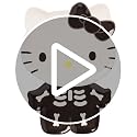 Hello Kitty Skeleton Halloween Ceramic Plate - Shaped Decorative Dish