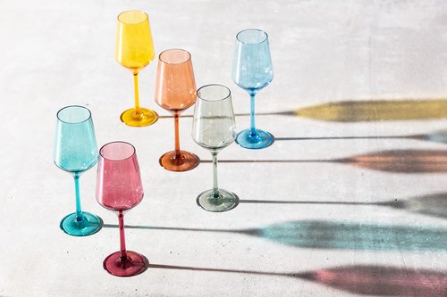 Fortessa Sole Outdoor Shatter Resistant BPA Free Premium Copolyester Plastic Drinkware 6 Pack, Rose Red, Sauvignon Blanc Glass