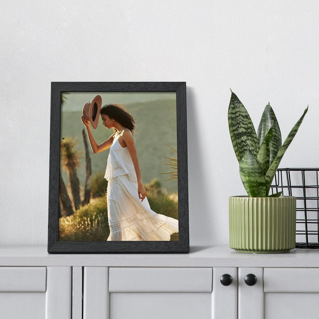 Upsimples 8x10 Picture Frame - Stylish Wall Gallery Frame in Black | Durable Engineered Wood, 1 Pack