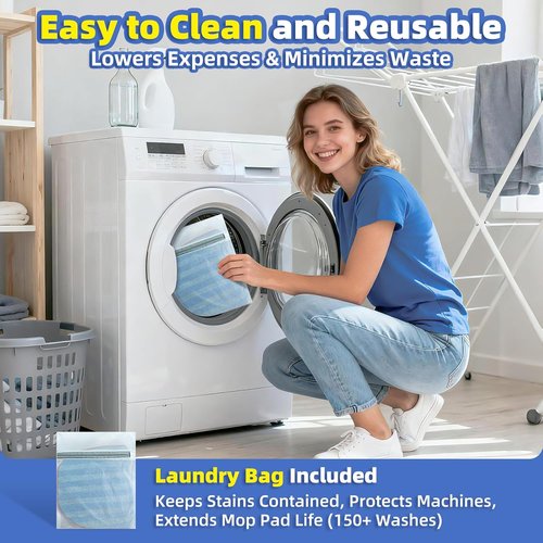 LOVECO Microfiber Mop Pads - 6 Pack Compatible with McCulloch Steam Cleaners | Reusable & Machine Washable