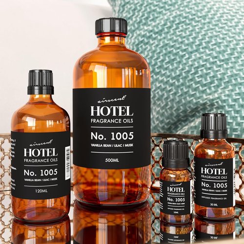 AirScent Hotel Diffuser Oil No. 1005 - Vanilla Bean Lilac Sandalwood - Premium Fragrance for Diffusers | 10 mL Glass Bottle