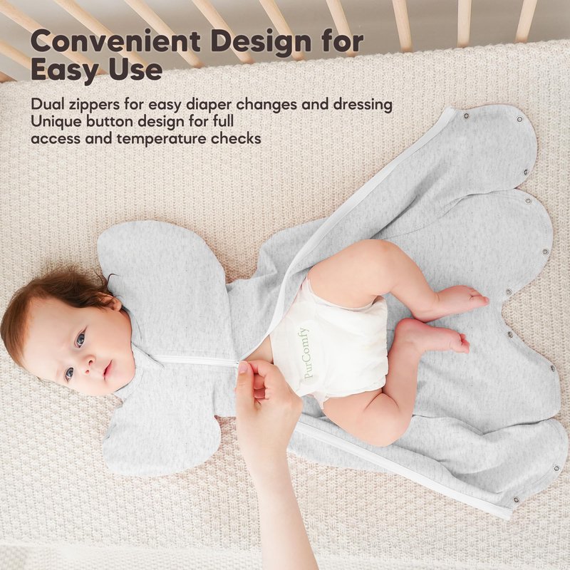 Susurration 2-Pack Organic Baby Swaddle Sleep Sacks - Swaddles for Newborns, Infant 0-3-6 Months, Baby Girls, Boys, Soft & Snug Newborn Sleep Sack, Nursery Swaddling Blankets
