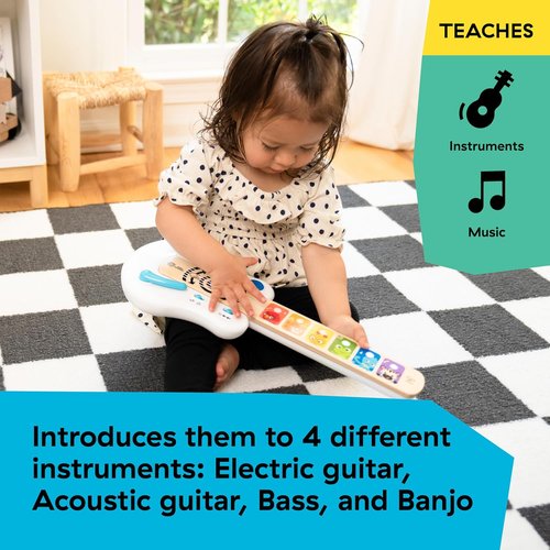 Baby Einstein Strum Along Songs - Magic Touch Wooden Toy Guitar with Whammy Bar | Montessori Musical Learning Toy for Ages 12 Months+