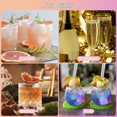 Cherrysea Edible Glitter Drink Shimmer - 4 Vibrant Colors, No Taste, Food Grade Luster Dust | 3g/Bottle