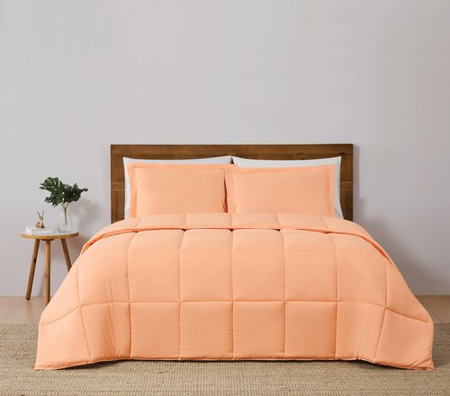 TRULY SOFT Everyday Reversible Peach King 3 Piece Comforter Set