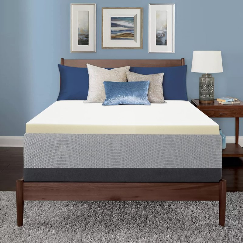 Treaton, 3-Inch High Density Medium Firm Foam Mattress Topper, CertiPUR-US Certified for Superior Comfort and Support, Twin, Green