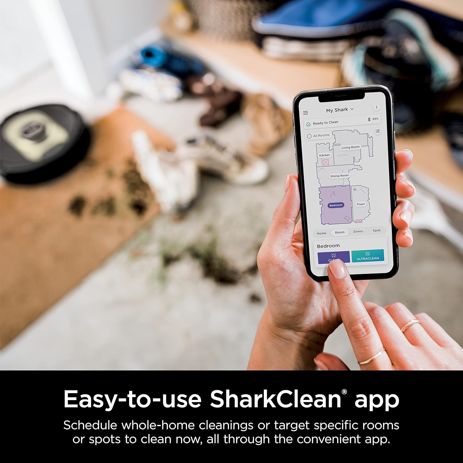 Shark AV2501AE AI Robot Vacuum - XL HEPA Self-Empty Base, LIDAR Navigation, Pet Hair Friendly, Black