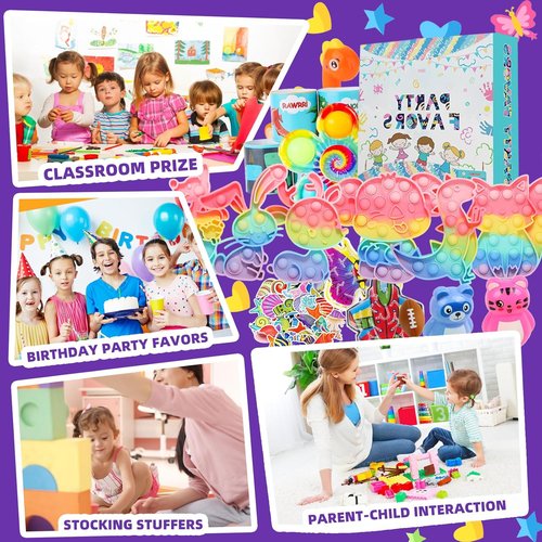 Fidget Toys Pack by [Brand Name] - 1000 Pcs Bulk Party Favors for Kids | Stress Relief & Sensory Fun