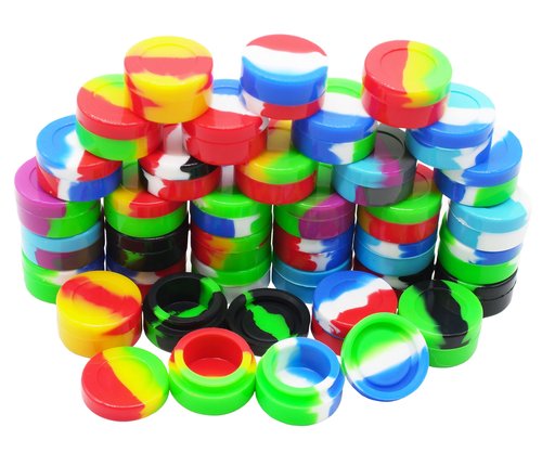 Vegcorn 7ml Silicone Wax Concentrate Containers Non-stick Jars (100)