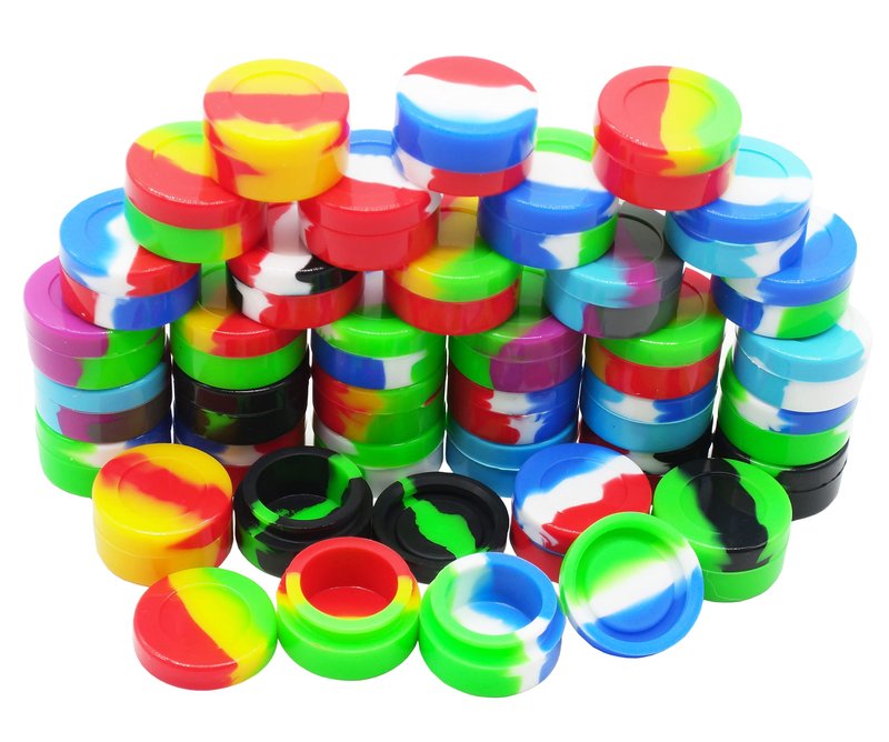 Vegcorn 7ml Silicone Wax Concentrate Containers Non-stick Jars (100)