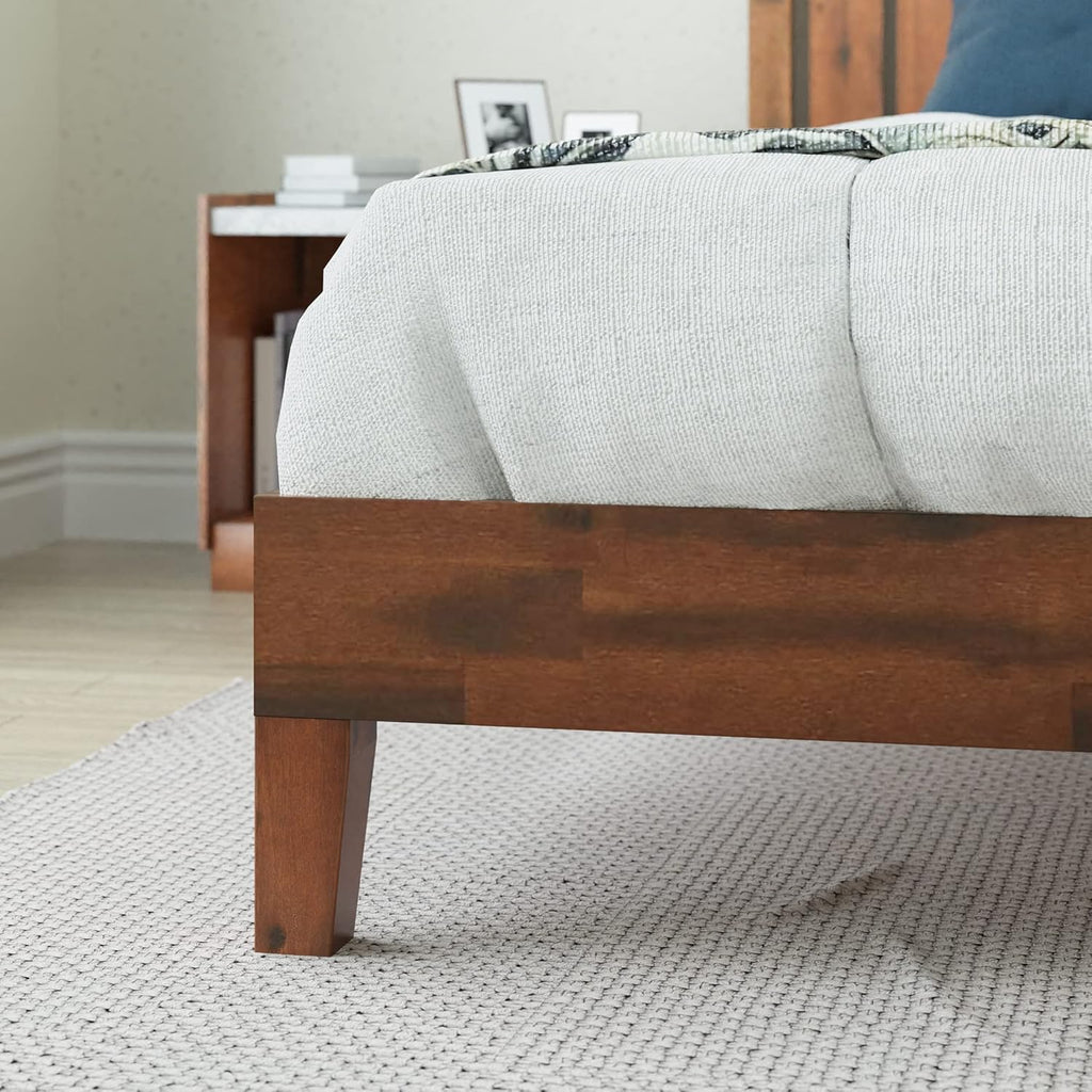 ZINUS Vivek Deluxe Queen Wood Platform Bed Frame - Headboard, Slat Support, Easy Assembly