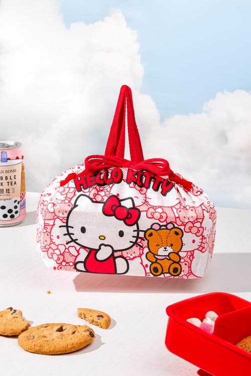 Skater hello Kitty Drawstring Lunch Bag