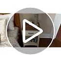Farmhouse Nightstands with Charging Station, Set of 2 Bedside Tables