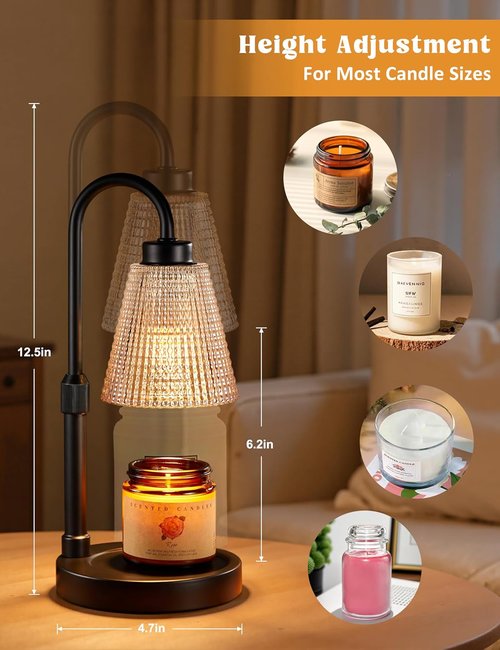 Innqoo Amber Candle Warmer Lamp - Dimmable & Adjustable for Jar Candles | Perfect Gift for Women & Home Decor