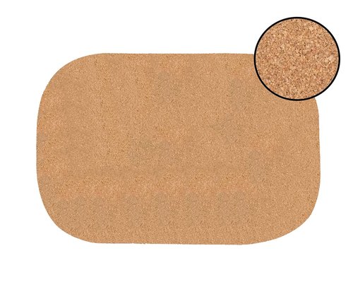 Dainty Home Silver Marble Oval Cork Placemats - Heat Resistant, Non-Slip, Easy Clean for Elegant Dining - 12"x18" Set of 8 - Perfect for Stylish, Modern Homes