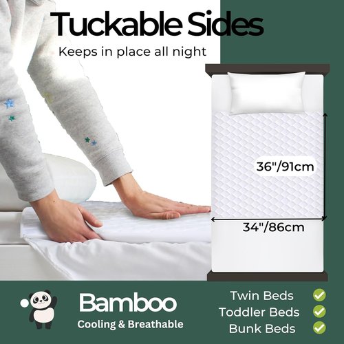 Hygge Sheets®️ Organic Washable Incontinence Bed Pads - 100% Waterproof Bamboo Mattress Protector | Twin Size