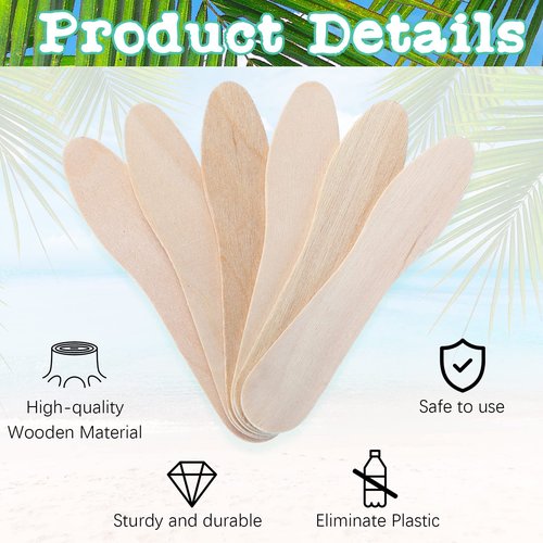 Skylety 4000 Pcs Wooden Ice Cream Spoon Bulk Mini Disposable Tasting Spoons Set Wooden Small Sample Ice Cream Sticks for Dessert Sampling Crafts, 3 Inches
