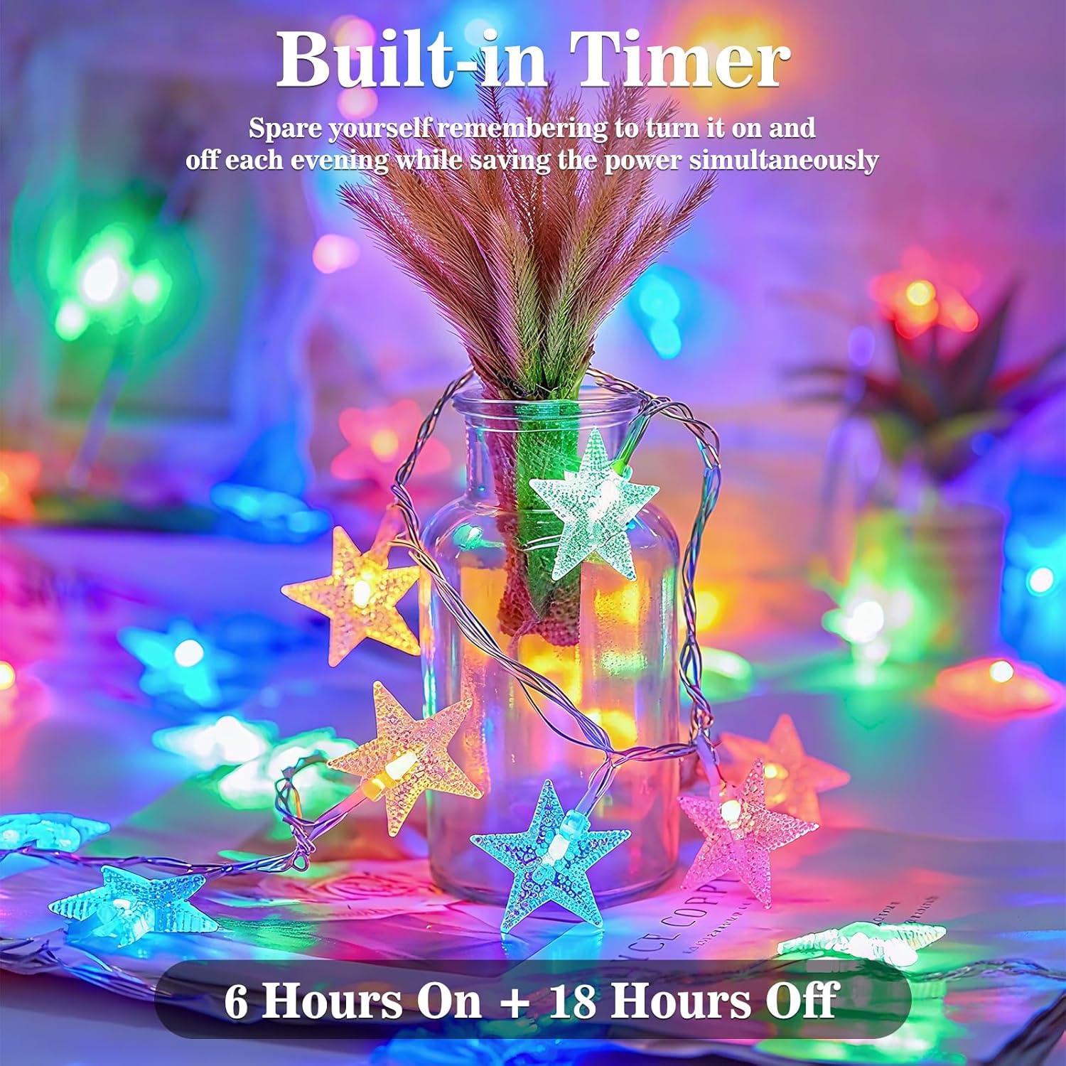 Star String Lights - 33ft 100 LED Waterproof Fairy Lights | 8 Modes for Indoor & Outdoor Decor